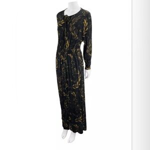 Chic Black and yellow printed  Maxi Dress